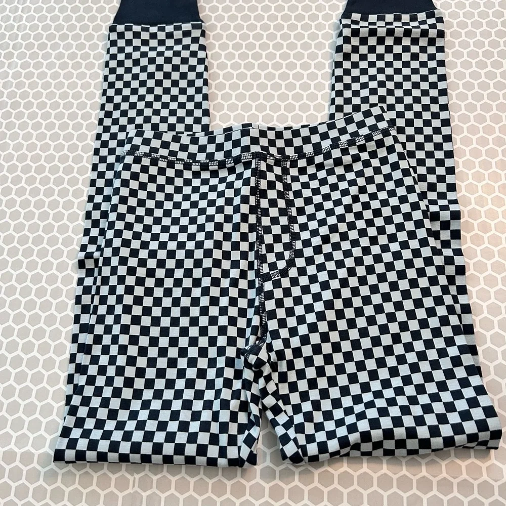 NWT J Crew Crewcuts Navy and Light Blue Checkerboard Kids Pajama Set Size 10